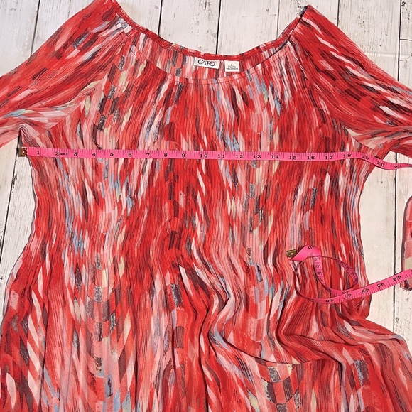 Cato Large stretchy hi low long top Coral/pinkish - Picture 6 of 7